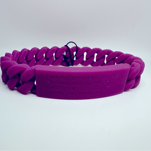 Marc by Marc Jacobs Purple Braided Silicone Bracelet NWT - Picture 1 of 6